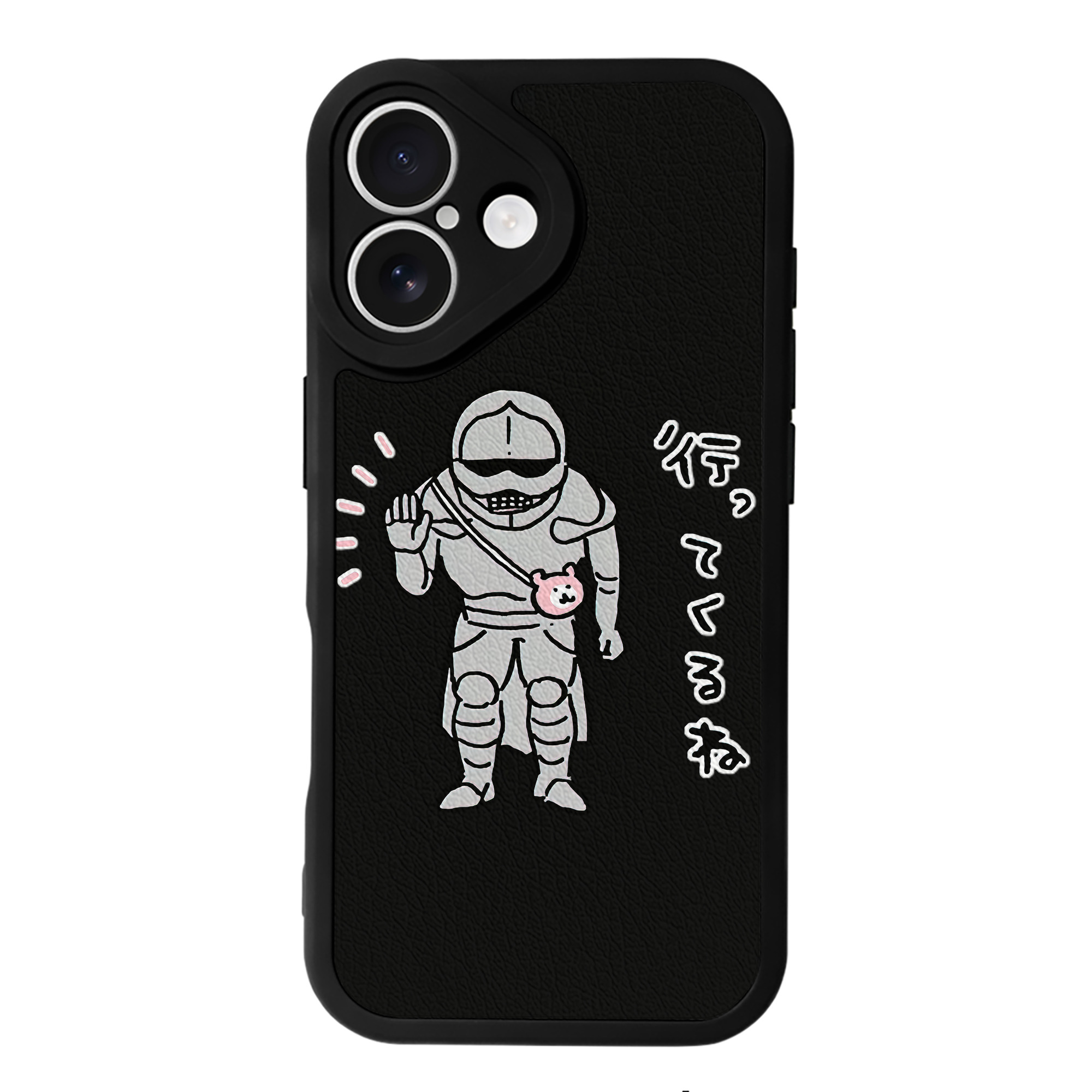 （画像用） ちいかわ 労働の鎧さん Chii-kawa Mr. Armor of Labor 【iPhone 16シリーズ対応】シリコンスマホケース（レザー調） 材質：シリコン